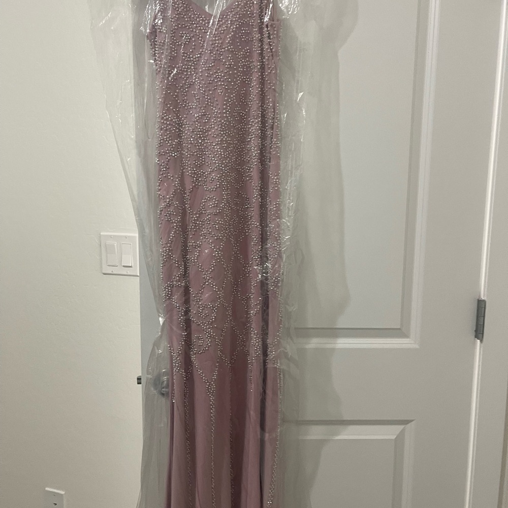 Embellished pink formal dress